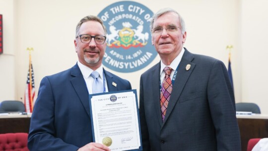 Craig Palmer, CEO joins Mayor Schember to recognize Drinking Water Week